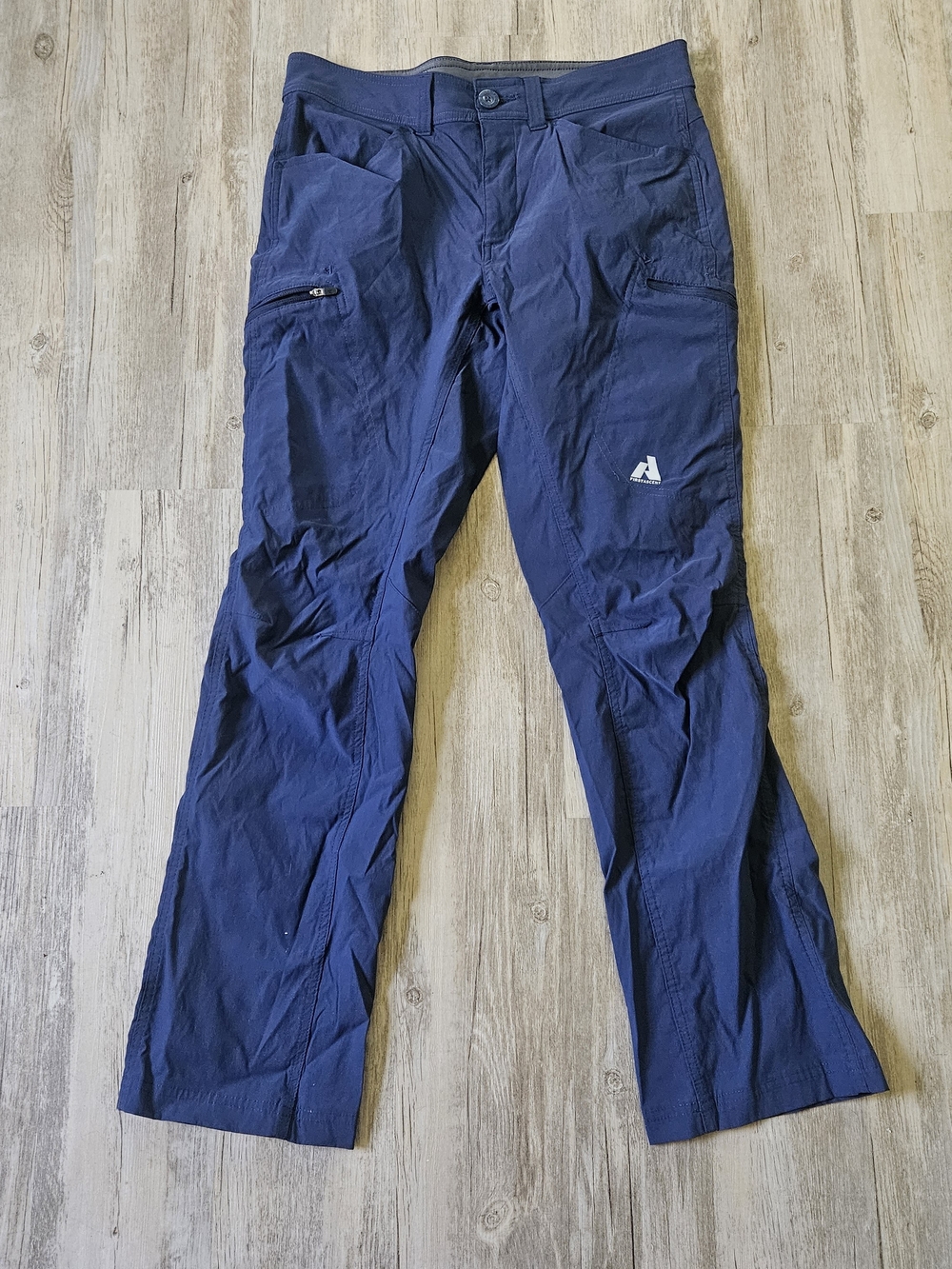 Eddie Bauer First Ascent Navy Blue Technical Hiking Guide Pro Cargo Pants 32x32